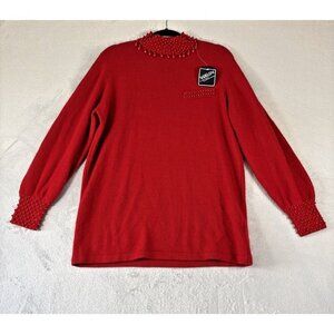 M MADELEINE Long sleeve Lambswool Angora Tunic Sweater Crew Neck Women's M NWT